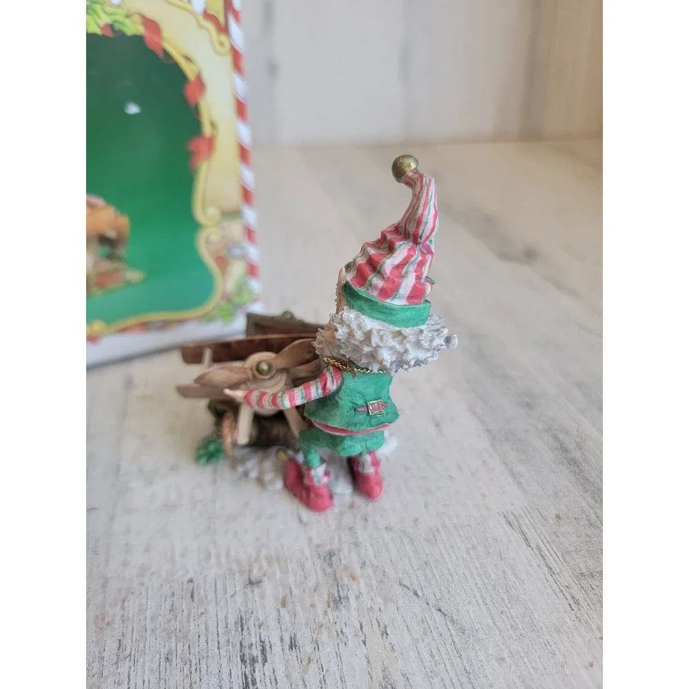 Enesco Mayor mistletoe elf airplane North Pole Village accessory vintage